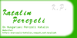 katalin perczeli business card